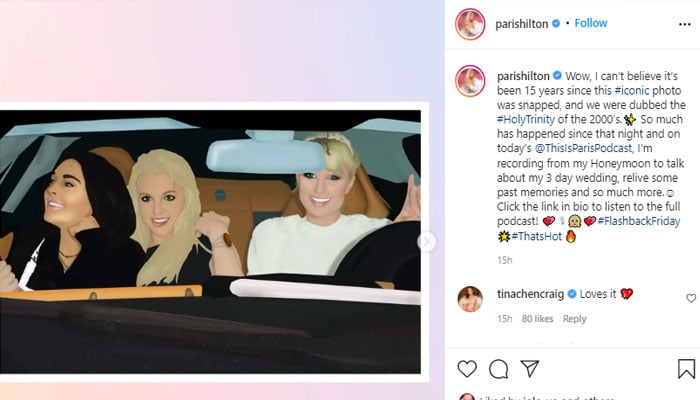 Paris Hilton reflects on historic car picture with Britney Spears, Lindsay Lohan