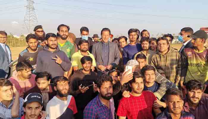 Watch: PM Imran Khan mingles with youth playing cricket near Bani Gala