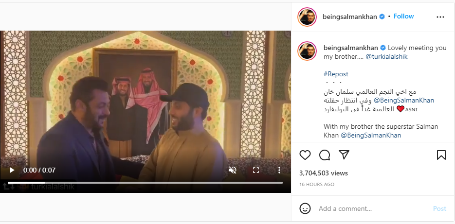 Salman Khan receives special honor in Riyadh on his DaBangg tour