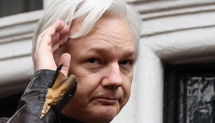 In this file photo taken on May 19, 2017, Wikileaks founder Julian Assange gestures as he speaks on the balcony of the Embassy of Ecuador in London. — AFP/File
