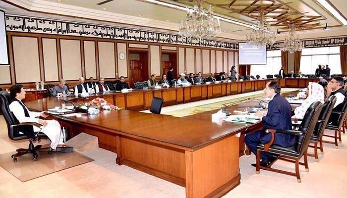Prime Minister Imran Khan is presiding over a cabinet meeting in Islamabad. Photo: file