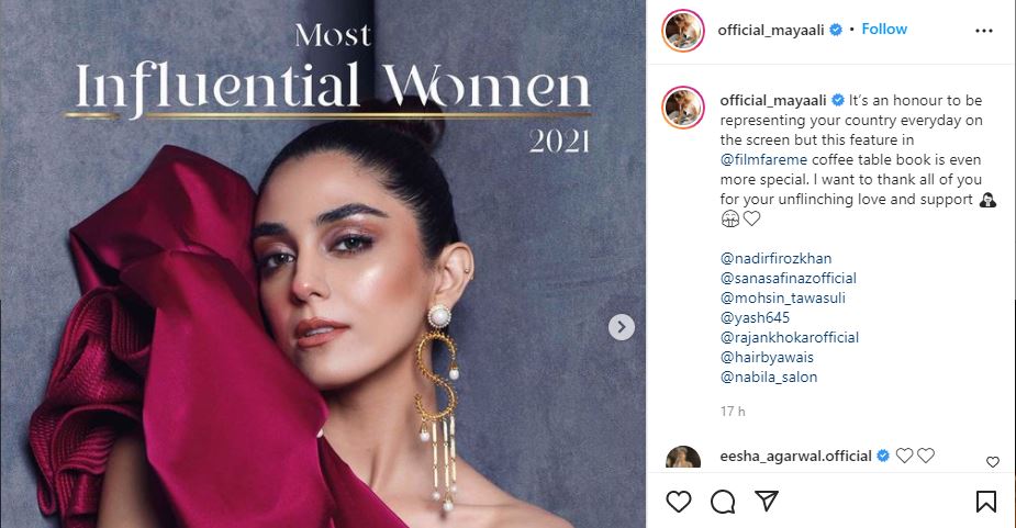 Mayal Ali features in Filmfares Most Influential Women 2021: It’s an honour