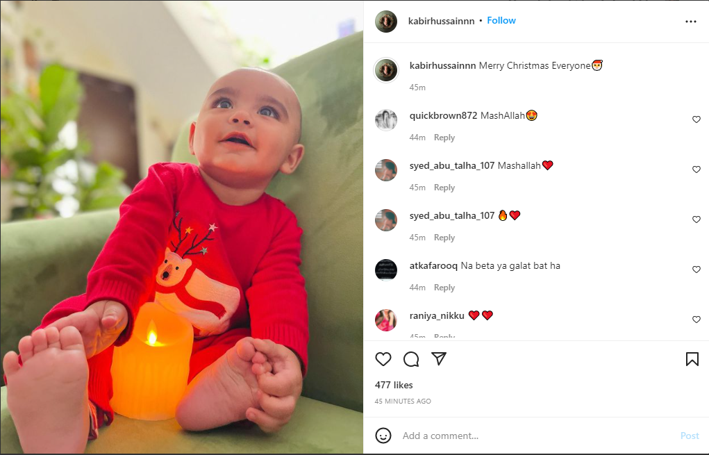 Yasir Hussain wishes Merry Christmas with cute video of son Kabir Hussain