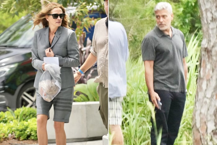 George Clooney and Julia Roberts spotted on set of new rom-com