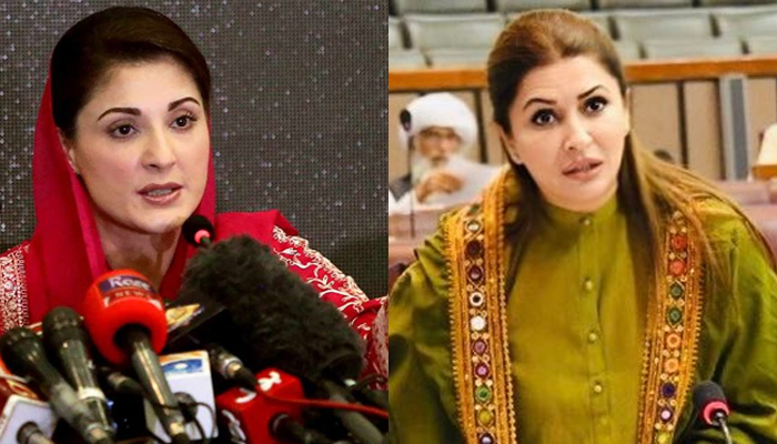 PML-N Vice-President Maryam Nawaz (left) and PPP’s Central Information Secretary Shazia Marri. — AFP/Twitter/File