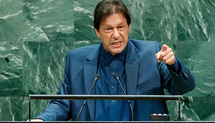 Prime Minister Imran Khan is addressing the United Nations General Assembly in New York. Photo: file