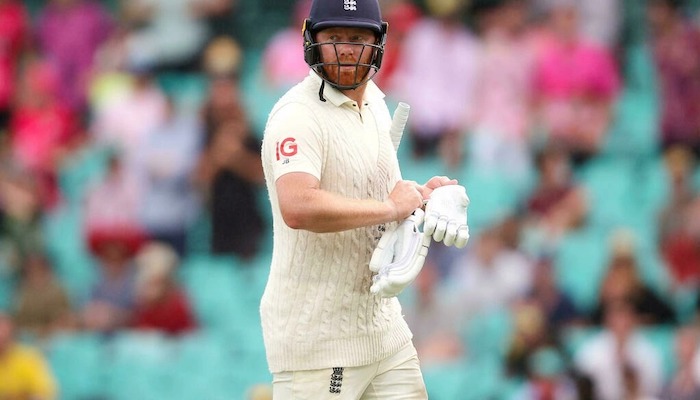 Jonny Bairstow held up Australia with a battling 41. Photo: AFP