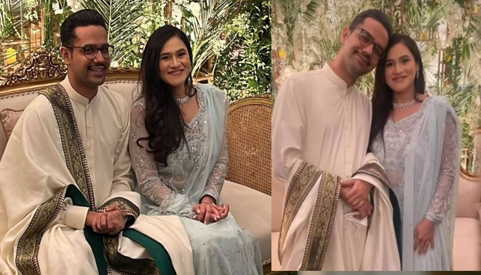 Ali Gul Pir and Azeemah Nakhoda get engaged in an intimate ceremony