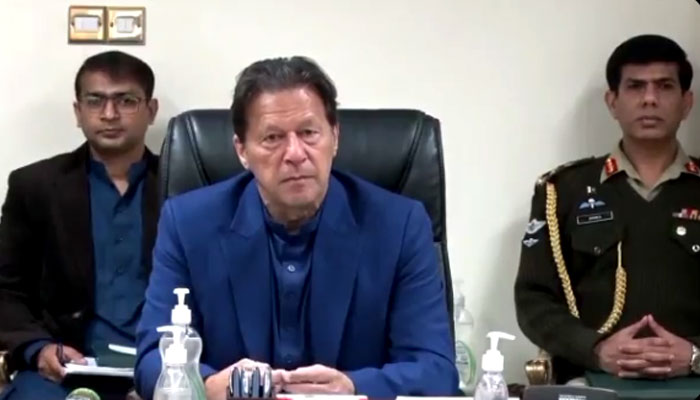 Perdana Menteri Imran Khan memimpin pertemuan ketiga Komite Puncak Afghanistan, pada 14 Januari 2022. — Tangkapan layar dari video courtesy Twitter/@PakPMO