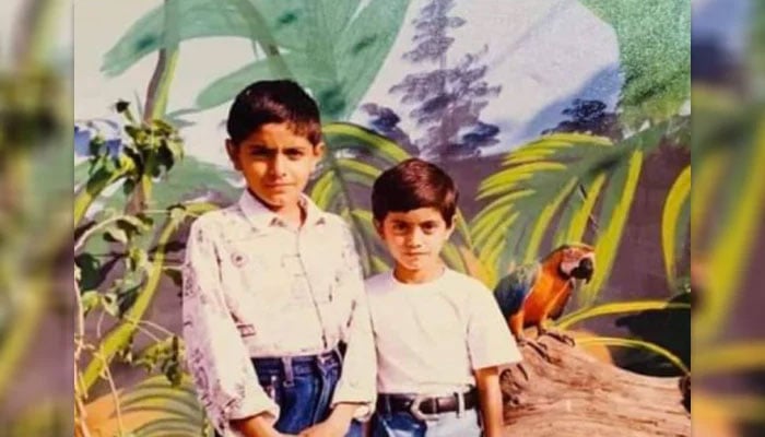Babar Azams childhood photo.  - Twitter