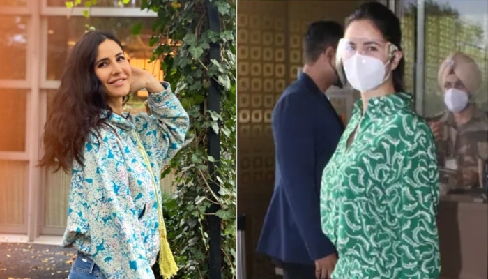 Airport fashion: Katrina Kaif’s stylish green-white printed outfit made heads turn