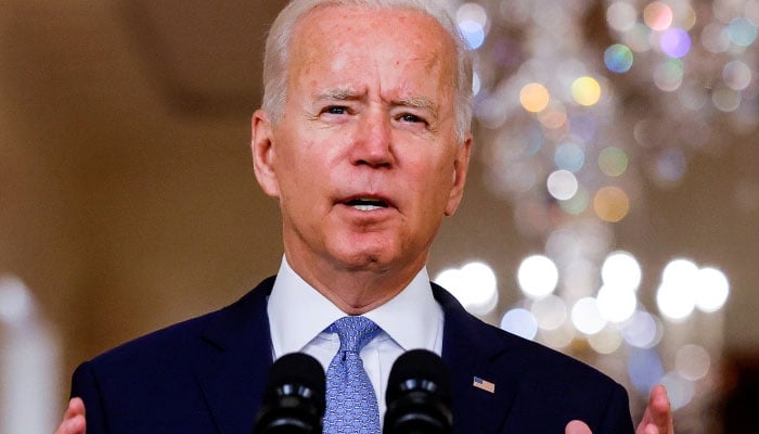 Biden was caught unaware while uttering a bad word for a journalist. File photo