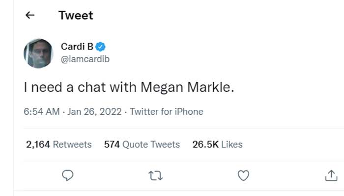 Cardi B wants to sit with Meghan Markle: Heres why