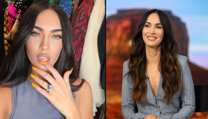 Megan Fox flaunts post-engagement glow in a silver cut-out top, see pics