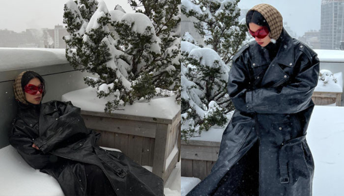 Dua Lipa meningkatkan suhu dengan pakaian serba hitam yang ramping di tengah badai salju New York: pics