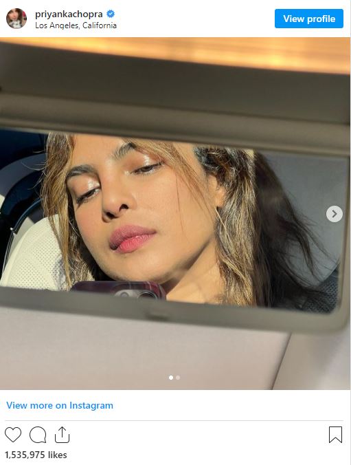 Priyanka Chopra returns to Instagram with sunk-kissed selfie