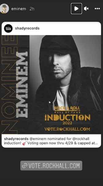 Rock & Roll Hall of Fame induction: Eminem asks fans to vote for him