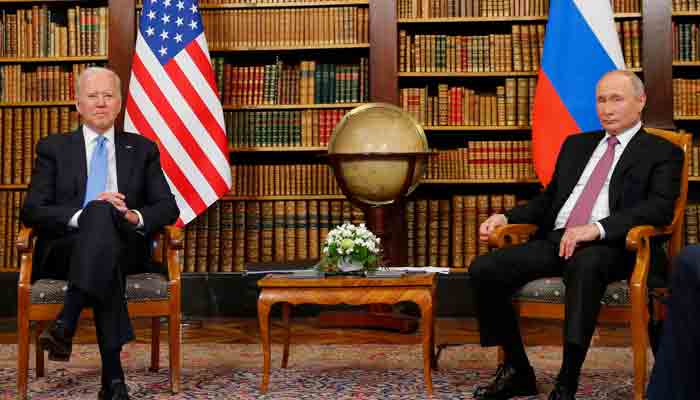 In this file photo taken on June 16, 2021 US President Joe Biden (R) meets with Russian President Vladimir Putin (L) at the ´Villa la Grange´ in Geneva.-AFP