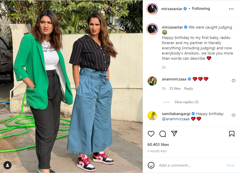 Sania Mirza shares sweet birthday wish for her ‘first baby’ sister Anam Mirza