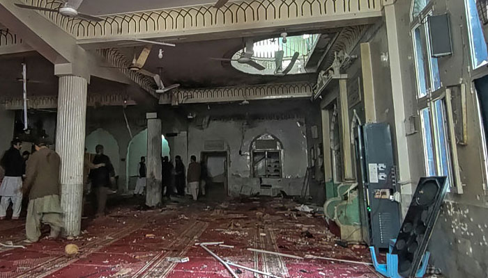 The death toll from the suicide bomb attack on the Peshawar mosque a day earlier rose to 63 after six more of the injured died Saturday. Photo: AFP