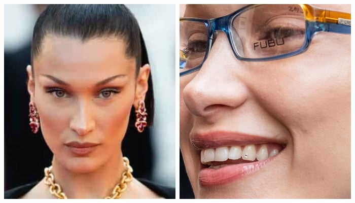 Bella Hadid gets diamond studded in her tooth during fashion week
