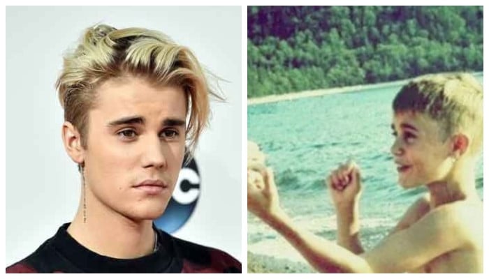 Justin Bieber menyembur ke atas ayahnya Jeremy di foto yang dicintai