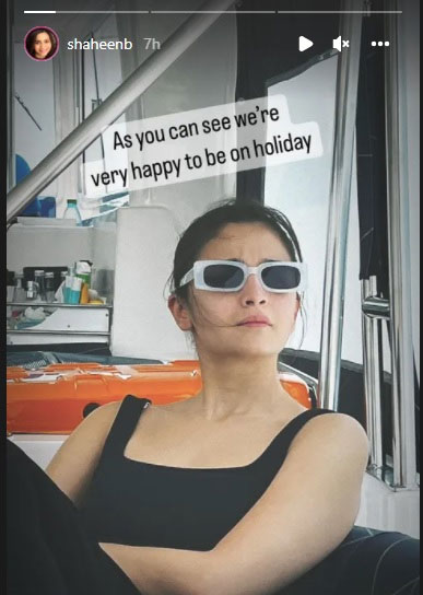 Alia Bhatt’s sister gives a glimpse of her vacation mood: Pics