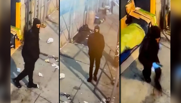 Images of the person who the police believe shot two homeless people in Lower Manhattan. — NYPD