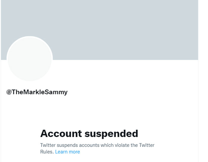 Meghan Markle’s sister Samantha’s Twitter account suspended