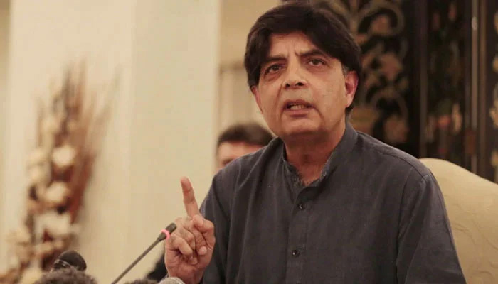 Former federal minister Chaudhry Nisar Ali Khan. -The News/File