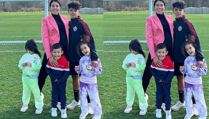 Georgina Rodríguez menikmati latihan sepak bola bersama anak-anak Cristiano Ronaldo