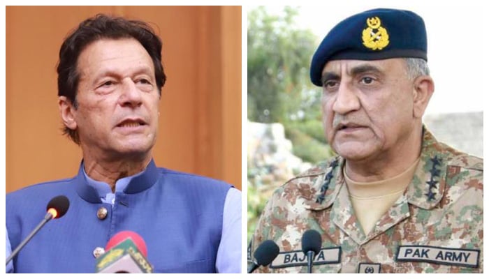 Combo shows Prime Minister Imran Khan (L) and COAS
