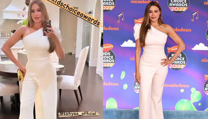 Sofia Vergara makes hearts race in a white jumpsuit at the Kids' Choice Awards: photos