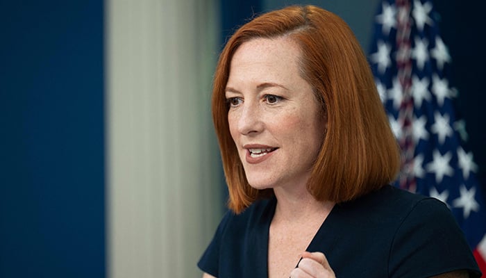 White House Press Secretary Jen Psaki speaks during the White House Daily Press Briefing at the White House in Washington, DC, on April 8, 2022. — AFP
