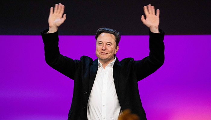 This handout image released by TED Conferences shows Tesla chief Elon Musk speaking during an interview with the head of TED Chris Anderson (out of frame) at the TED2022: A New Era conference in Vancouver, Canada, on April 14, 2022. — AFP