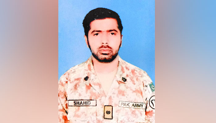 File photo of Major Shahid Basheer who embraced martyrdom during a military operation in Balochistan. -ISPR