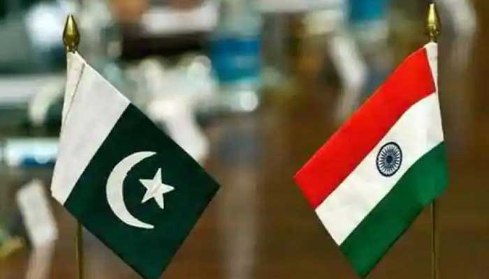 The flags of Pakistan and India. -File photo