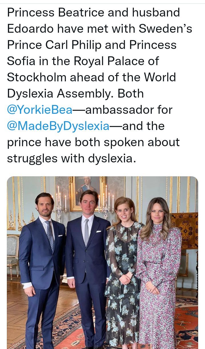 Princess Beatrice meets members of Swedens royal family