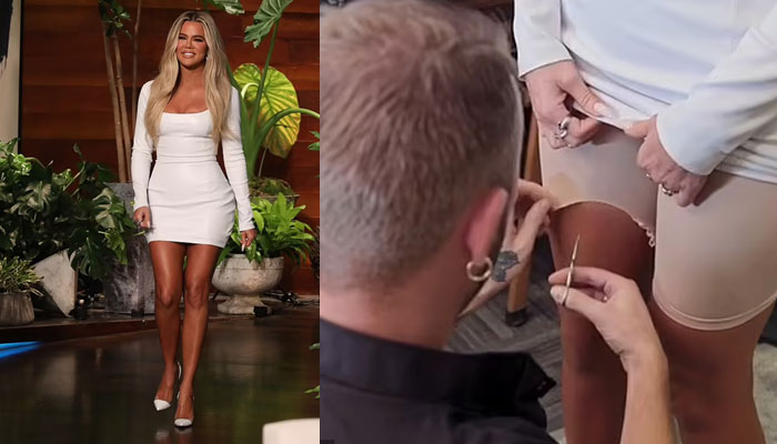 Khloe Kardashian suffers awkward wardrobe malfunction ahead of her appearance on a show