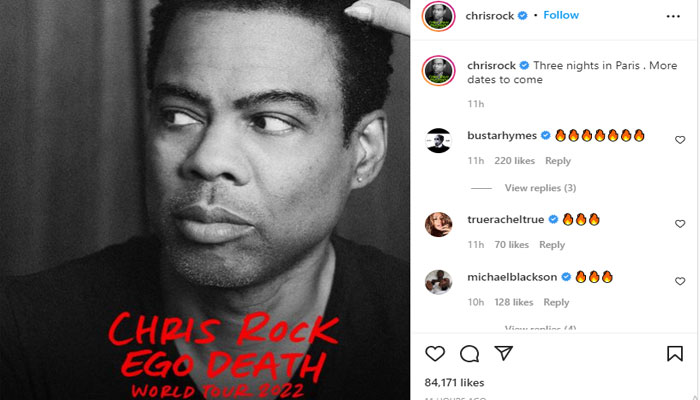 Chris Rock returns to social media as Will Smith seeks spiritual guidance after Oscars slap