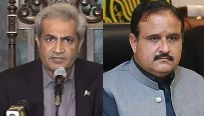 Punjab Governor Omar Sarfaraz Cheema (L) and Punjab Chief Minister Usman Buzdar (R). Photo: file