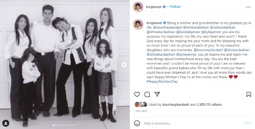 Kris Jenner marks Mother’s Day with throwback snaps of her Kardashian-Jenner family
