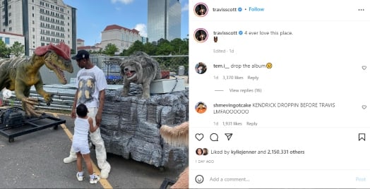 Travis Scott and daughter Stormi Webster visit theme park, pics send fans in awe
