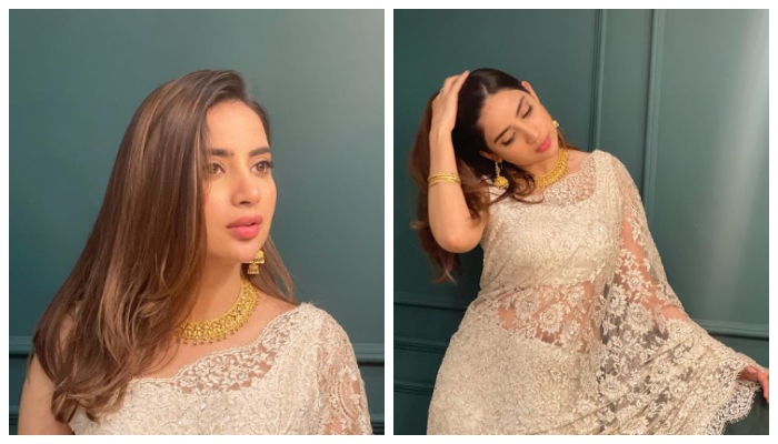Saboor Aly looks breathtaking in lace saree: Pictures inside