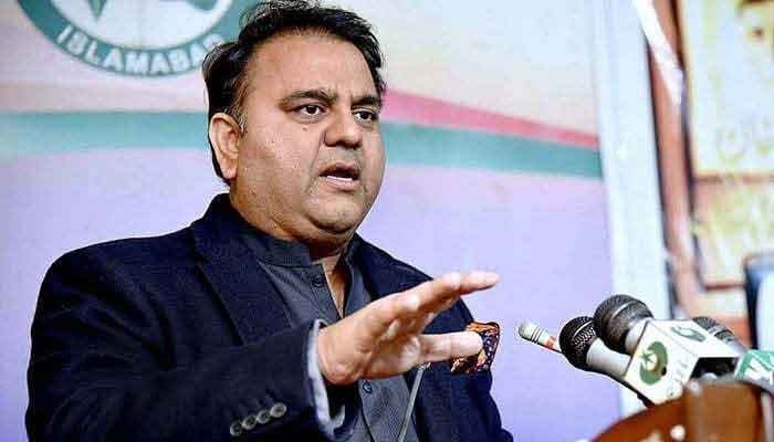 PTI leader Fawad Chaudhry speaks to the media. — APP