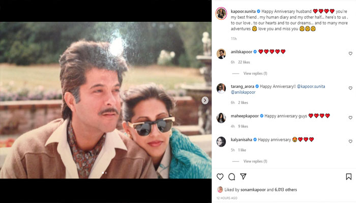 Anil Kapoor celebrates 38th marriage anniversary with wife Sunita with special note