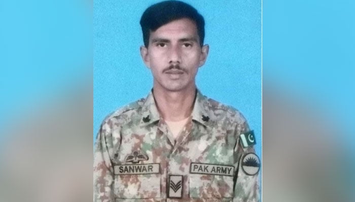 39-year-old Havaldar Muhammad Sanwar who was martyred in IED explosion on military convoy. — ISPR
