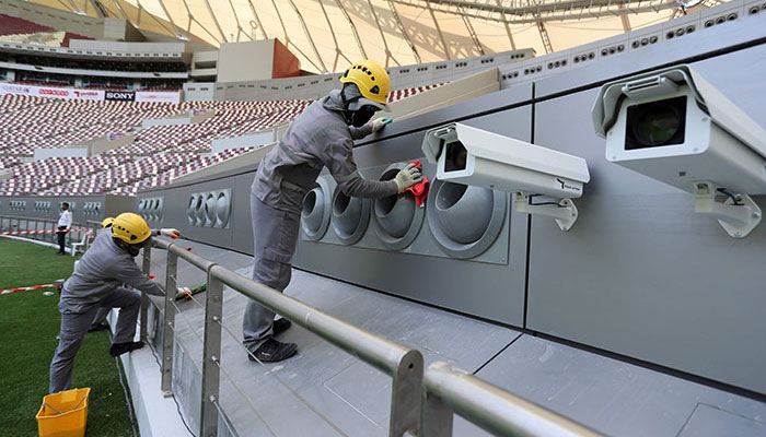 Saud Abdulaziz Abdul Ghani, nicknamed Dr Cool, worked for 13 years on the solar-powered cooling system in stadiums. Photo: AFP