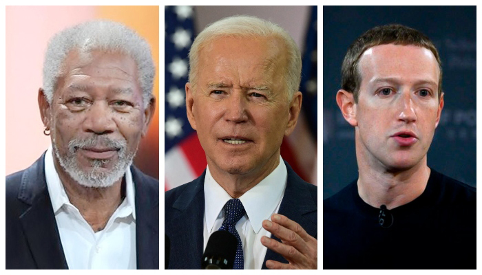 (L to R) US President Joe Biden, US President Joe Biden, and Facebook boss Mark Zuckerberg. — AFP/File
