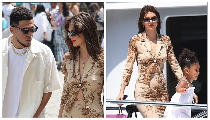 Kendall Jenner wows in slinky floral two-piece a day before her sister Kourtneys wedding
